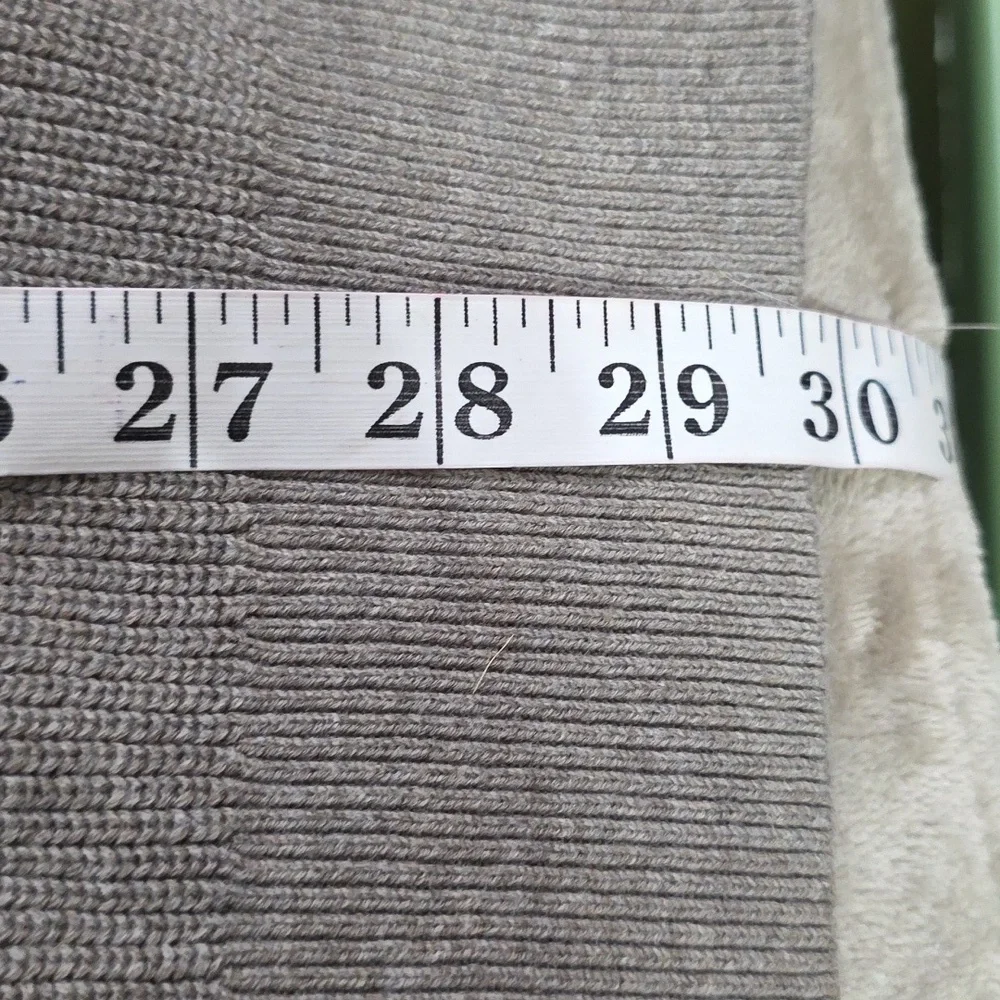 H & M Men's Slim Fit Sweater Grayish Tan? 1/4 Zip Mock Neck Sz 3XL‎ EUC *READ*